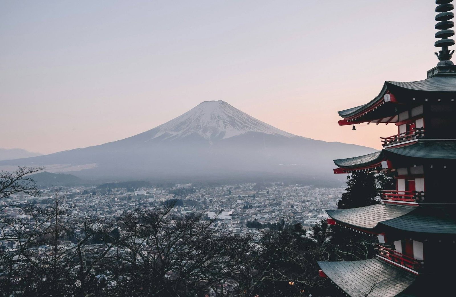 Mt Fuji behind the Chureito Pagoda
